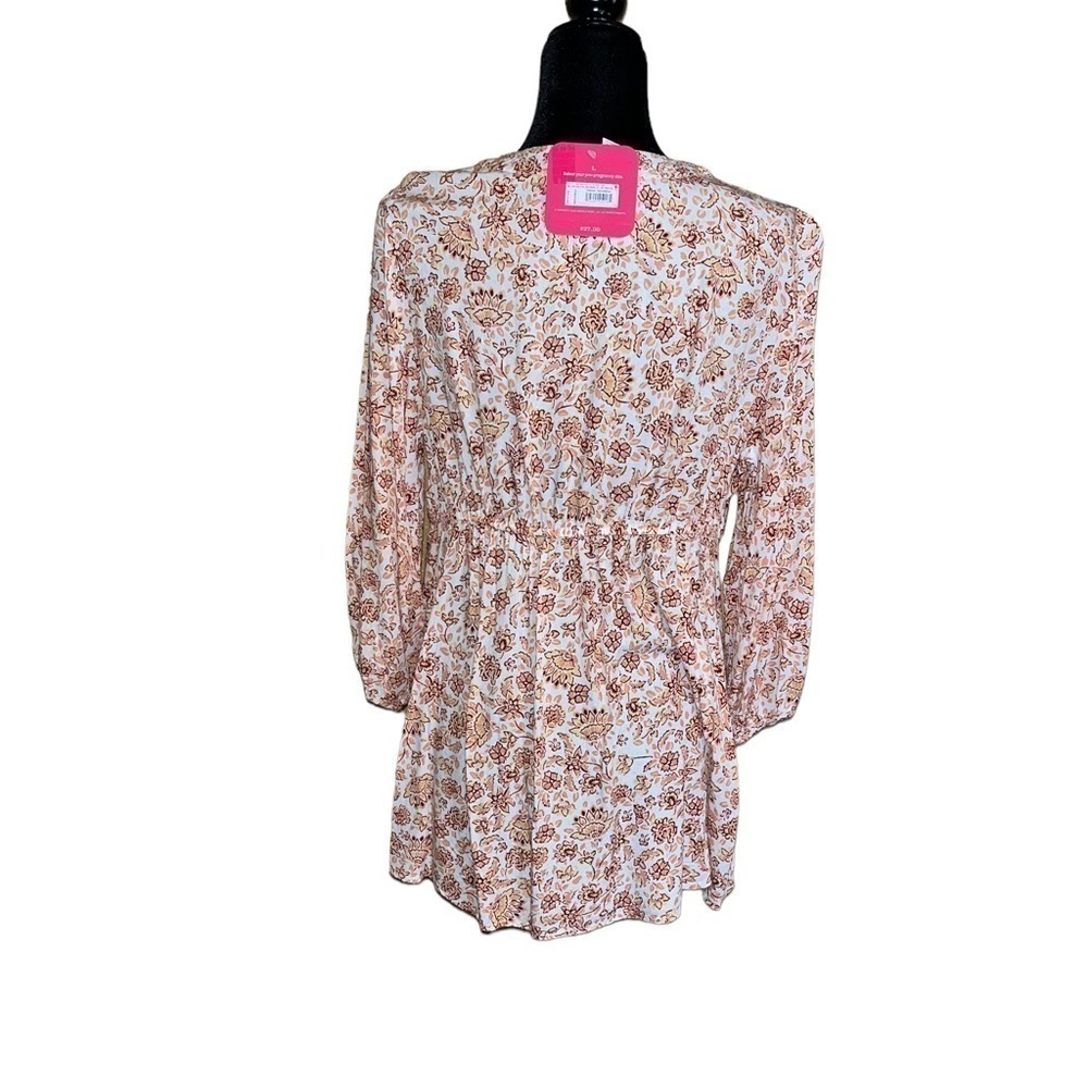 NWT Isabel Maternity By Ingrid & Isabel 3/4
Sleeve Peasant Blouse Floral Size L - Picture 4 of 5